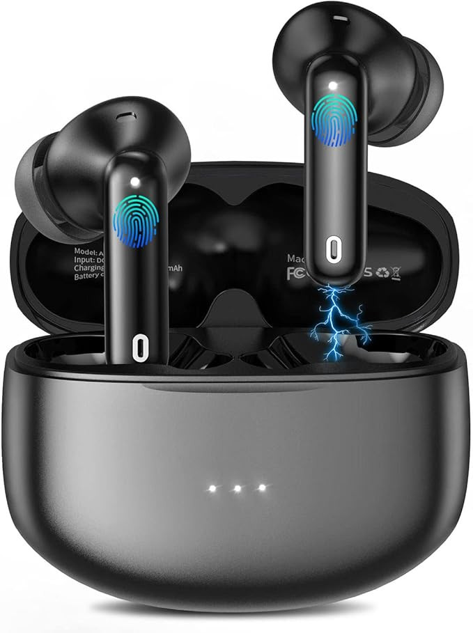 A40 Pro Wireless Earbuds, 50Hrs Playtime Bluetooth Earbuds Built in Noise Cancellation Mic with C... | Amazon (US)