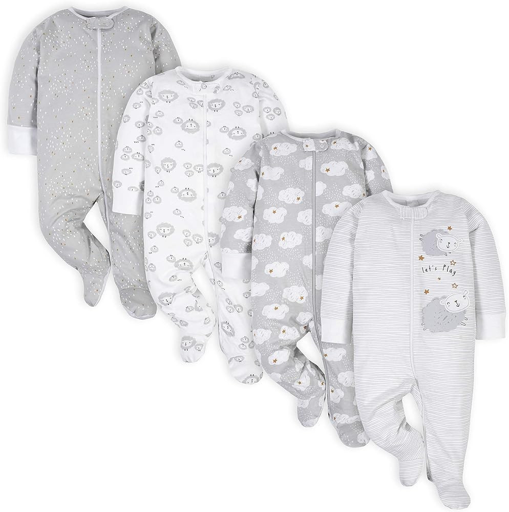 Gerber baby-girls 4 Pack Sleep 'N Play Footie | Amazon (US)