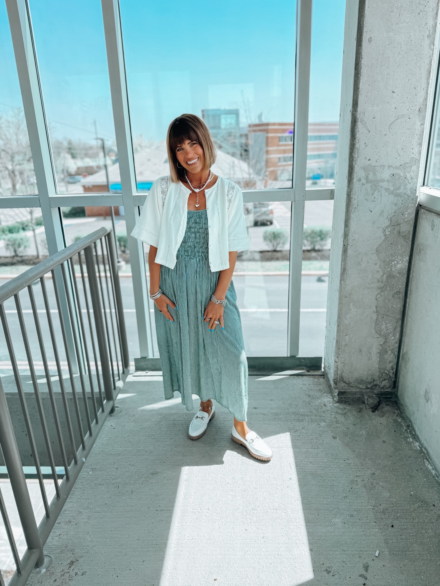 The perfect spring dress!!! I love the green and yellow combo!!! 💛💚☀️🌴

Dress/ xs tts in aerie 
Cardi/ s sized up 1 for length should of stayed tts 

Gingham 
Summer 
Spring 
Dress
Accessories 
Vacation 
Midi dress 
Aerie 
Aeriereal


#LTKTravel #LTKSaleAlert #LTKStyleTip