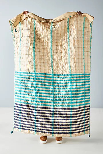 Woven Silk Throw Blanket | Anthropologie (US)