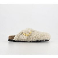 Birkenstock Boston Big Buckle Teddy Clogs Eggshell | OFFICE London (UK)