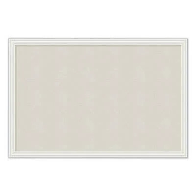 U Brands 30 x 20 in. Linen Bulletin Board with Decor Frame, Natural & White | Walmart (US)