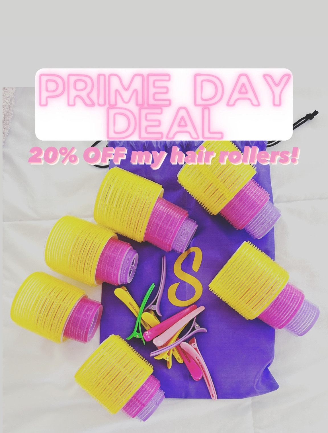 20% off my no heat hair rollers with prime day! 
#hairrollers #noheathairrollers 

#LTKunder50 #LTKbeauty #LTKxPrimeDay