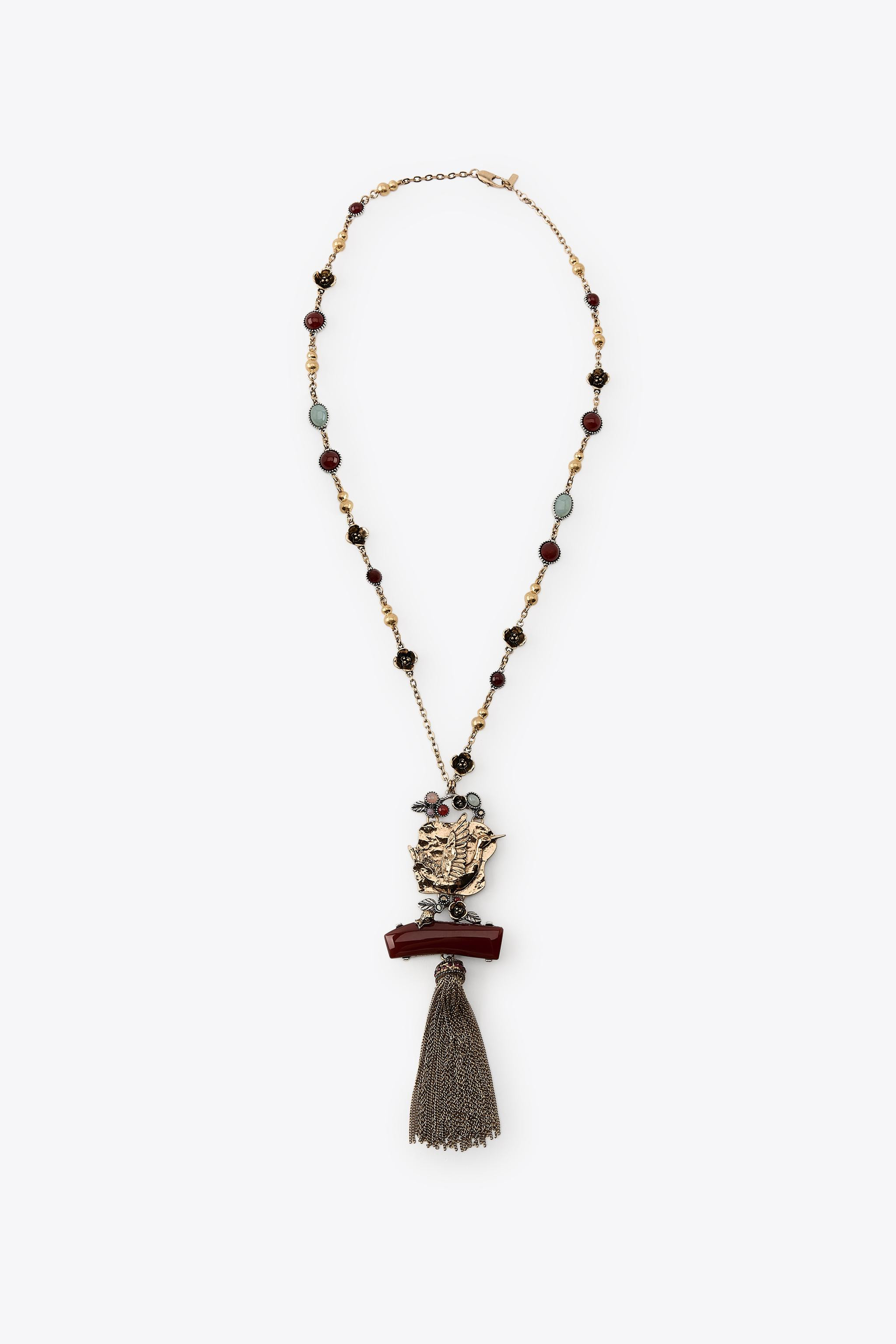 BIRD STONE LINK NECKLACE | Zara US