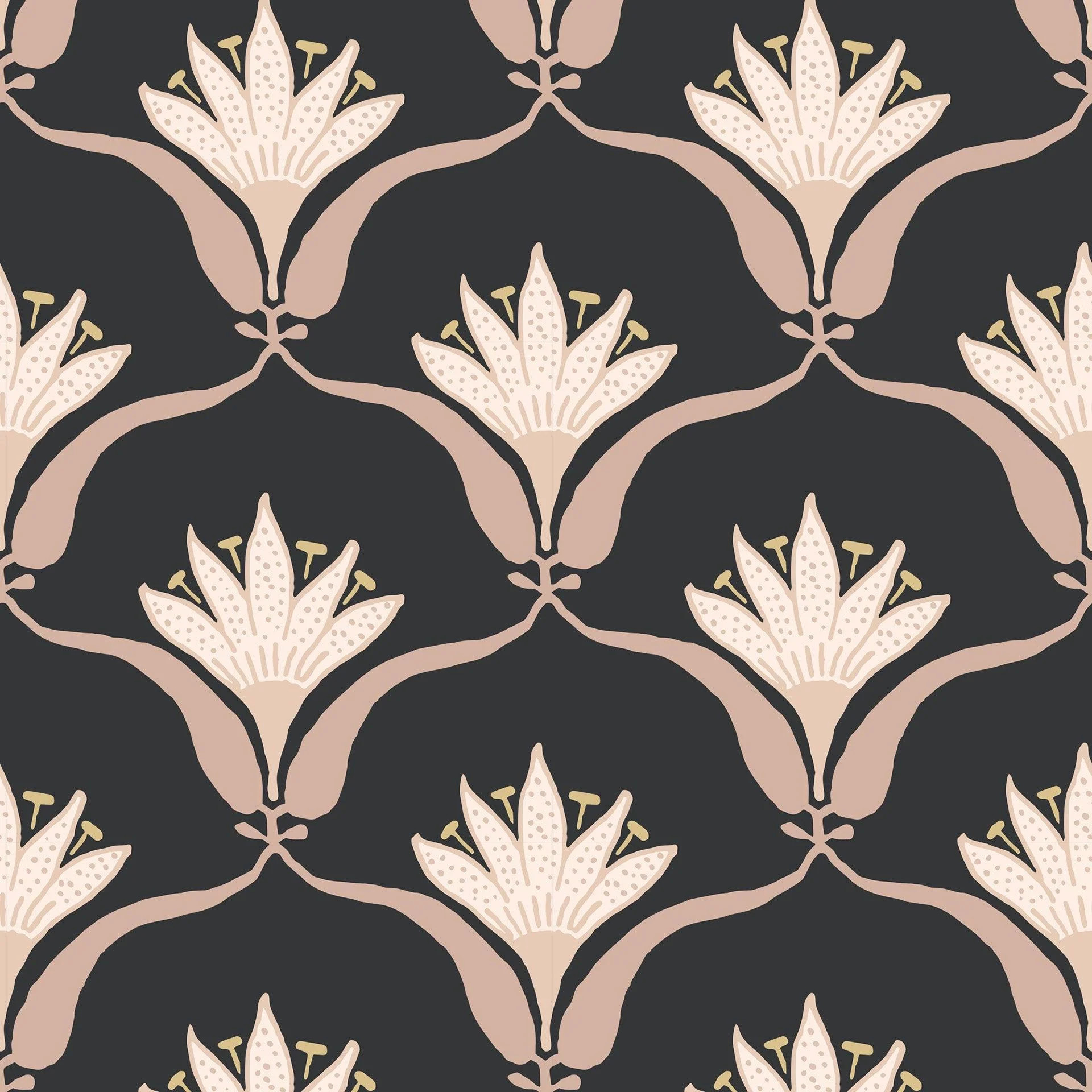 Wallflower - Black Blush Wallpaper by Julianne Taylor Style | Mitchell Black