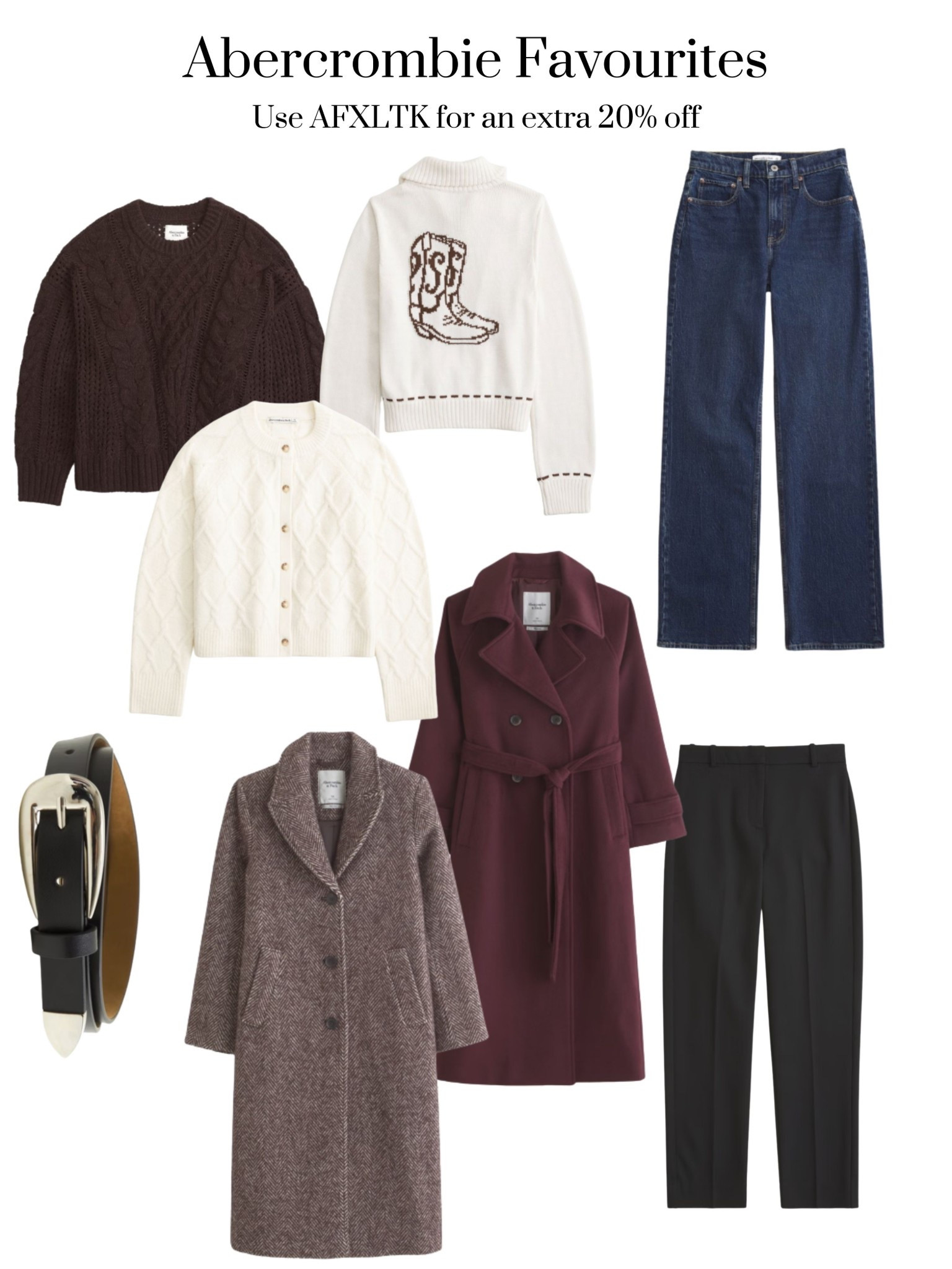 Abercrombie Sale Favourites - use AFXLTK for an extra 15% off at check out 

#LTKeurope #LTKautumn #LTKuk