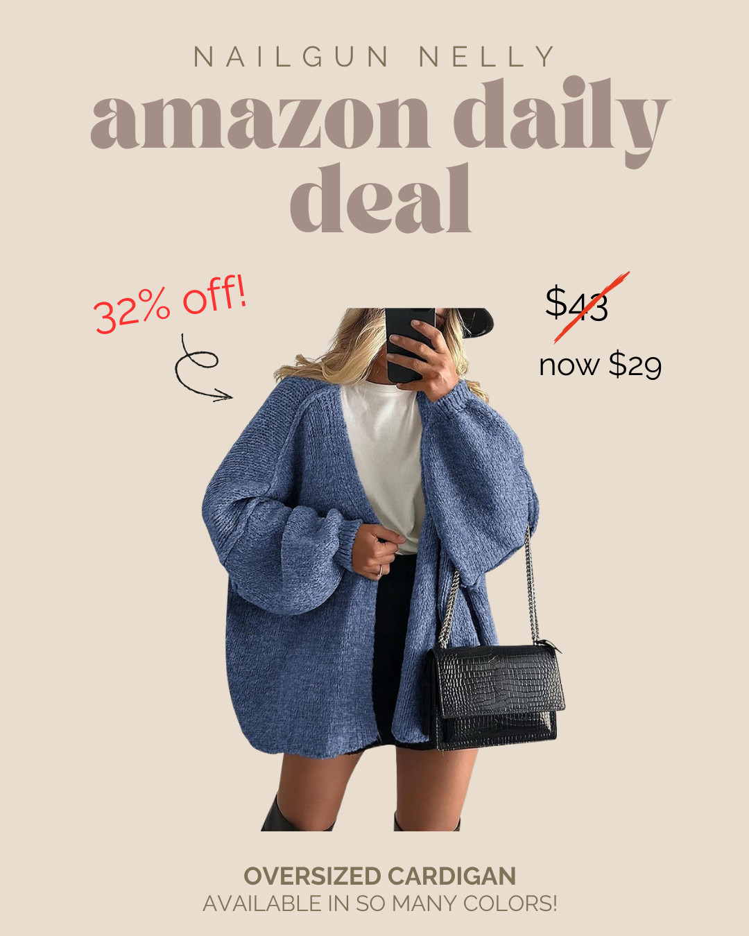 Amazon Daily Deal! - Oversized Cardigan, Available in so many colors! 

 #LTKSaleAlert #LTKWorkwear #LTKTravel