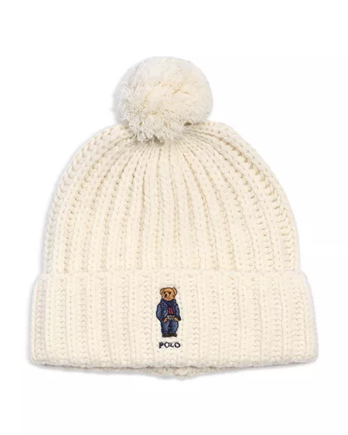 Pom Pom Denim Bear Beanie | Bloomingdale's (US)