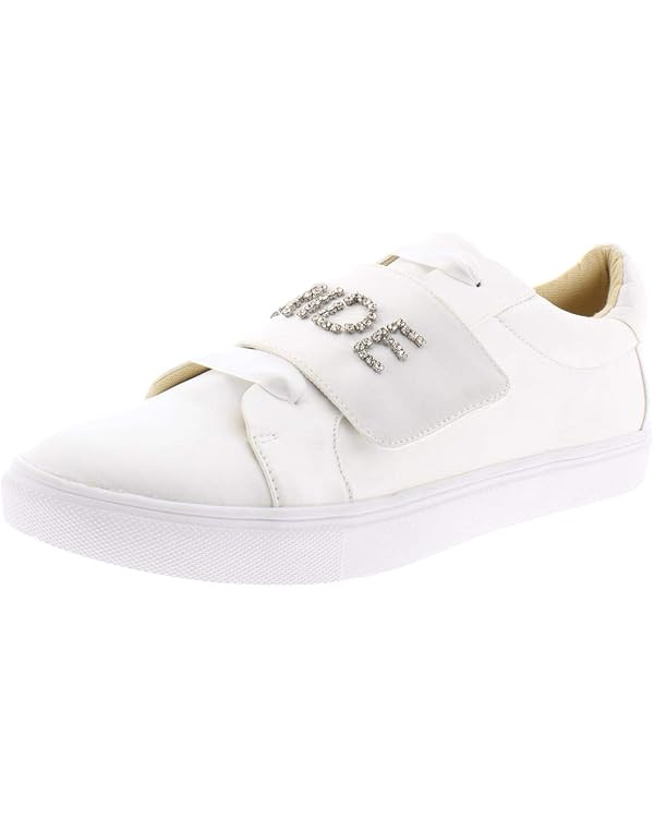 Blue by Betsey Johnson Womens Liana Satin Embellished Fashion Sneakers | Amazon (US)