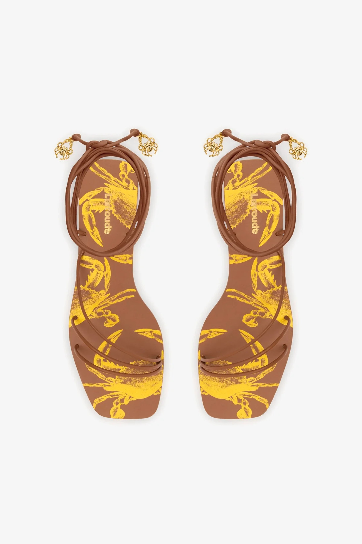 Nadia Flat Sandal In Caramel Leather | Larroude
