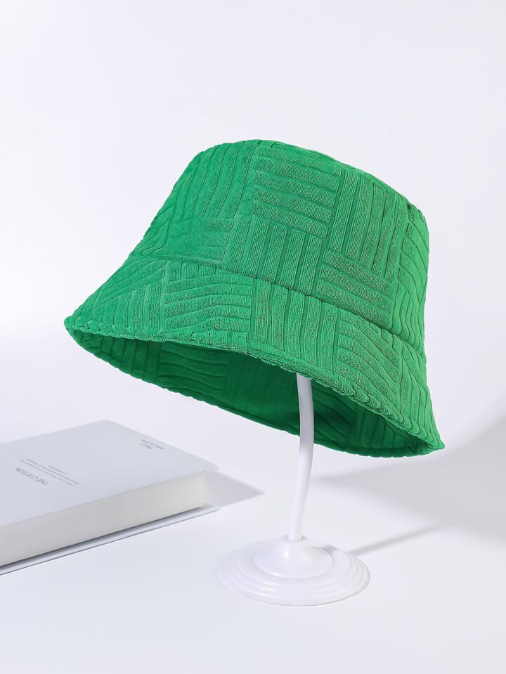 1pc women Solid Bucket Hat Embroidery Casual Bucket Hat Suitable For Daily Life | SHEIN
