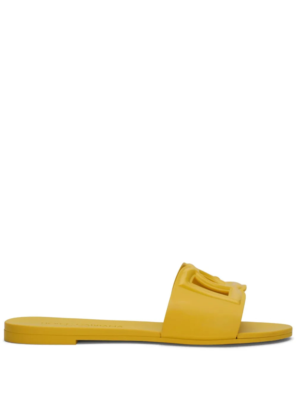 Dolce & Gabbana Bianca DG-logo Slides | Yellow | FARFETCH | Farfetch Global
