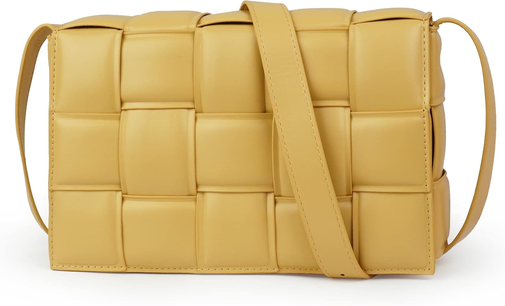 JBB Women Shoulder Bag Purse Woven Crossbody Handbags Small Square Bags Designer Handbag Padded C... | Amazon (US)