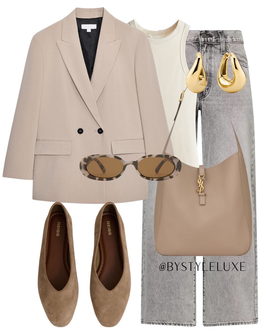 JEANS - how to style grey jeans with a taupe blazer for a chic everyday look

#autumnoutfit #jeans #blazer

#LTKautumn #LTKjeans #LTKshoes