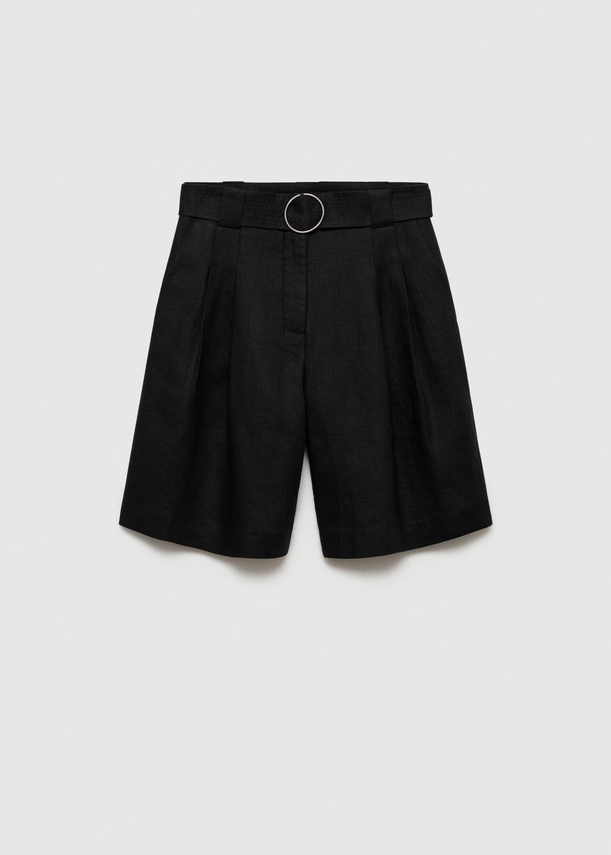 100% linen Bermuda shorts with belt | MANGO (UK)