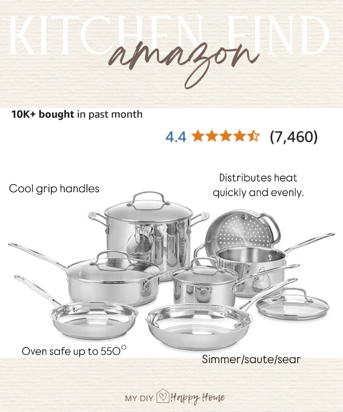 My husband got me this amazing set f stainless steel pots and pans for Christmas. 

Stainless steel is a much healthier surface to cook on. 

There is a little bit of a learning curve to cooking on them- but I’ve used mine multiple times already - have cooked meat, eggs, boiled  pasta and more- and haven’t had any issues. 



#LTKFamily #LTKStyleTip #LTKHome