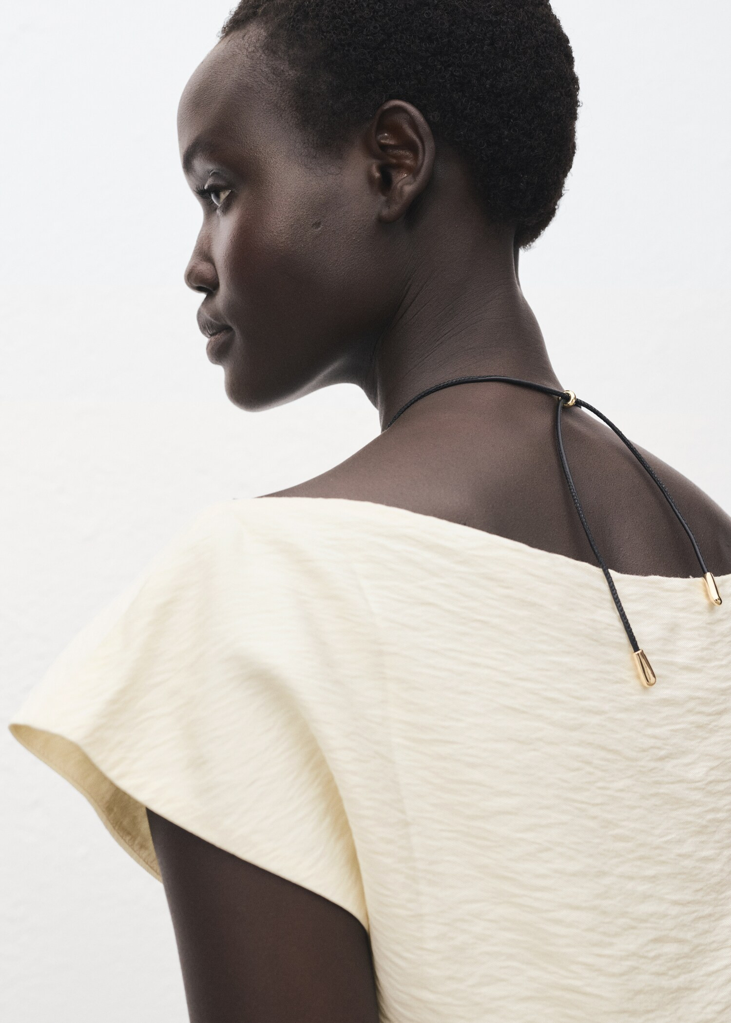 Modal blouse with asymmetrical collar | Mango (US/MX/AU)