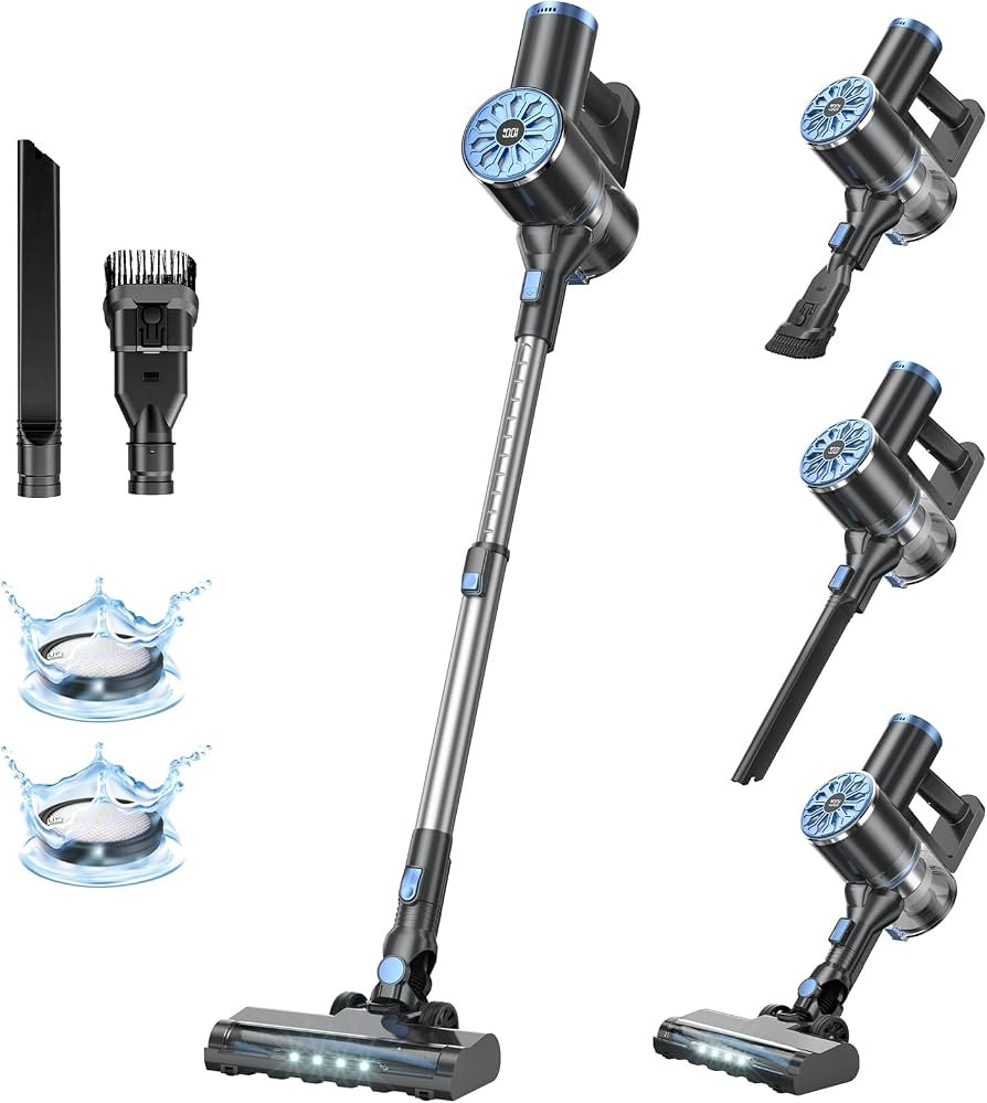 Cordless Vacuum Cleaner with Self-Standing, LED Screen Stick Vacuum Cleaners for Home, Lightweigh... | Amazon (US)