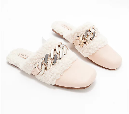 Kelsi Dagger Cozy Mules with Chain Detail -Washer - QVC.com | QVC