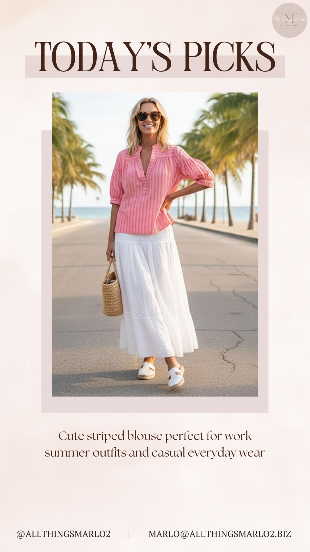 Cute striped blouse perfect for work summer outfits and casual everyday wear 

 #LTKSeasonal #LTKWorkwear #LTKTravel