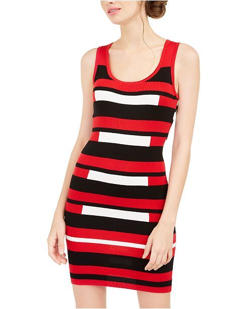 Derek Heart Juniors' Striped Bodycon Sweater Dress | Macys (US)