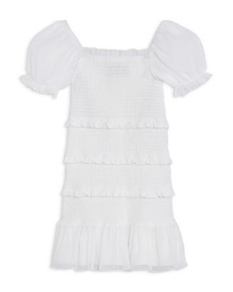 Girls' Laila Puff Sleeve Tiered Smocked Dress - Big Kid | Bloomingdale's (US)