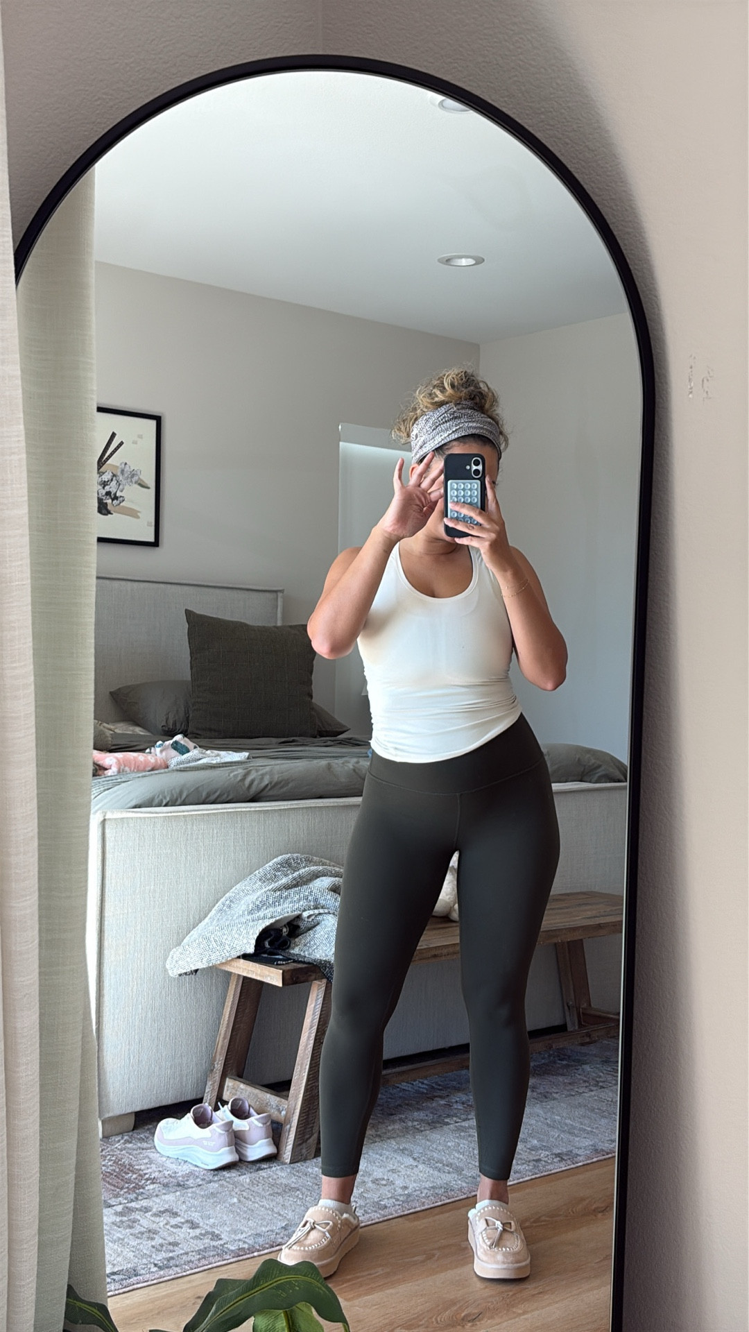 workout outfit of the day! lululemon dupes that have been my favorite throughout this postpartum weightloss journey and a little sale lululemon top that i just bought! Linking it all 🫶🏽

#LTKfitnessgoals #LTKmomlife #LTKActive