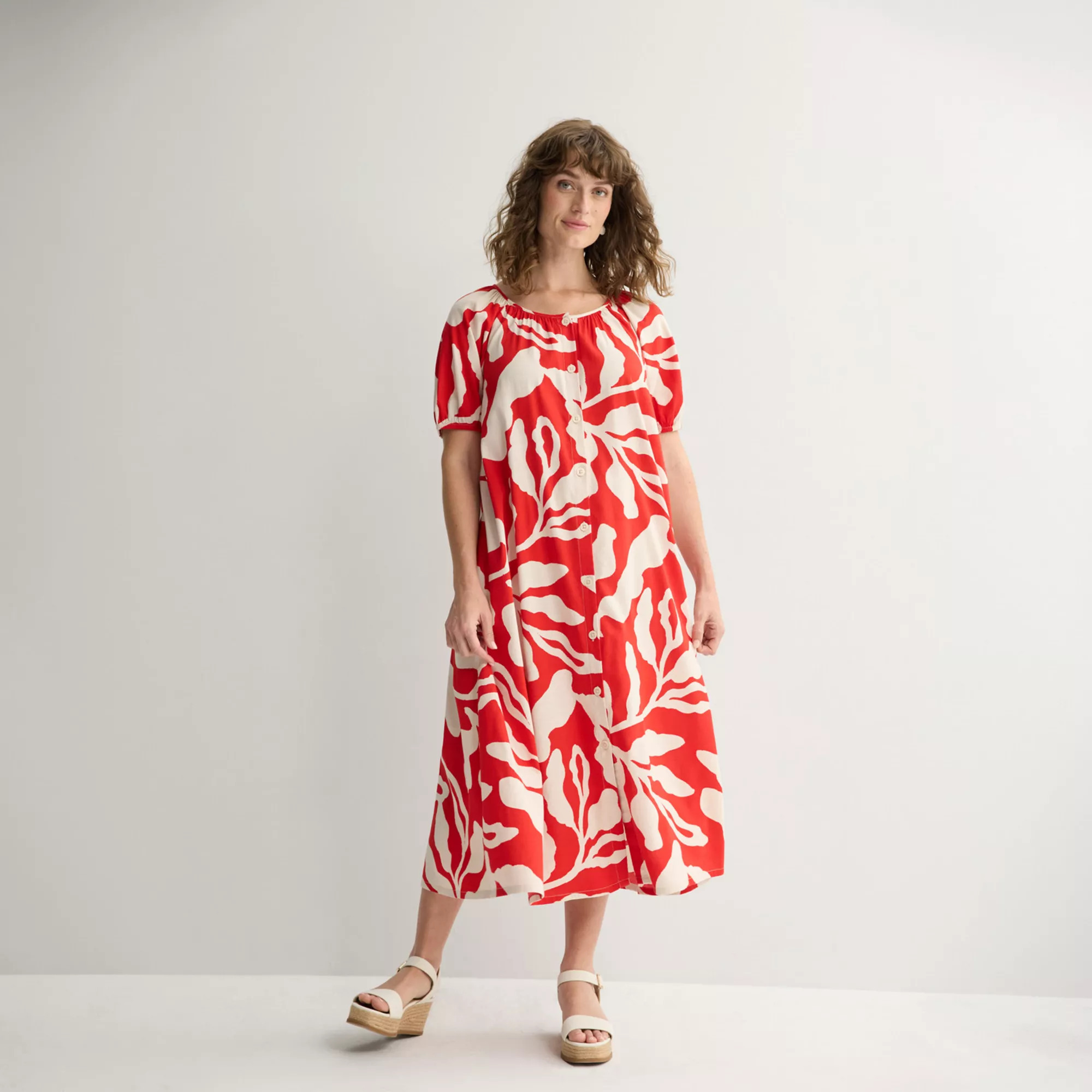Women's Sonoma Goods For Life® Button Front Caftan Maxi Dress | Kohl's