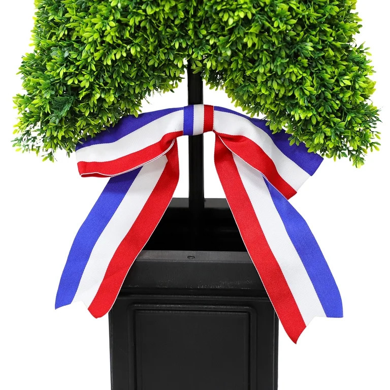 Two Star Artificial Topiary, 4', Patriotic by Way To Celebrate | Walmart (US)