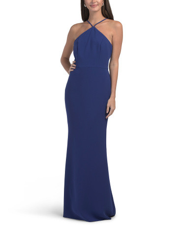 Sleeveless Halter Mermaid Gown | TJ Maxx