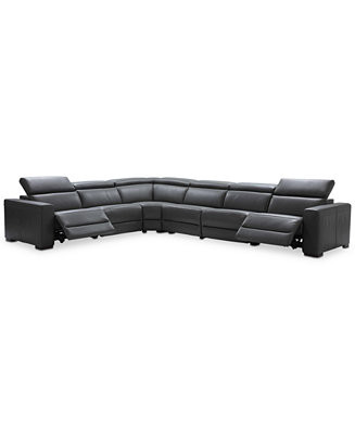 Furniture Nevio 6-pc Leather | Macys (US)