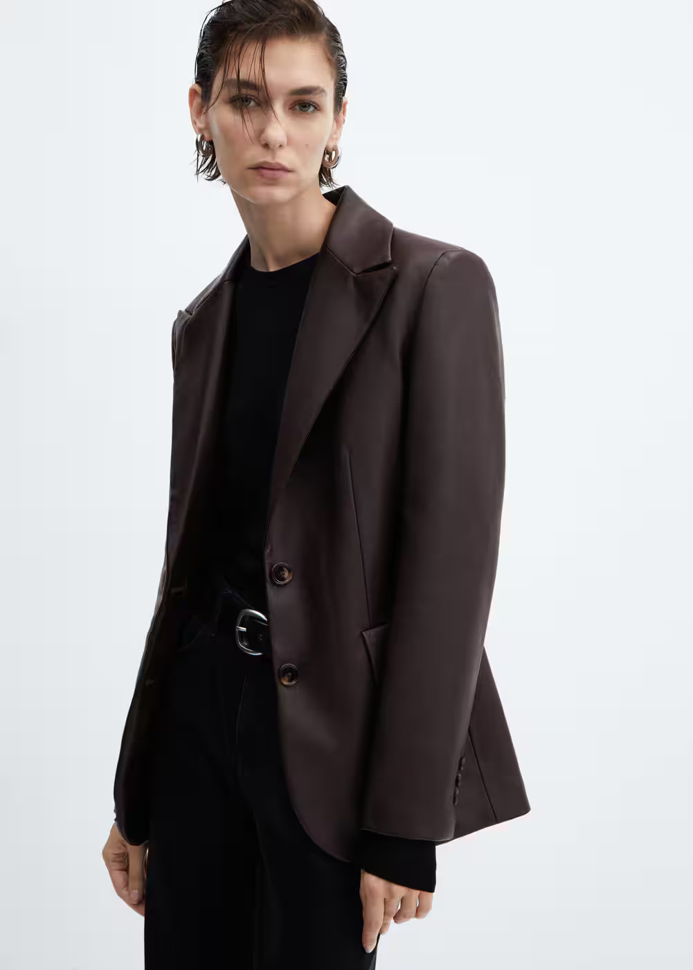 Leather-effect jacket -  Women | Mango United Kingdom | MANGO (UK)