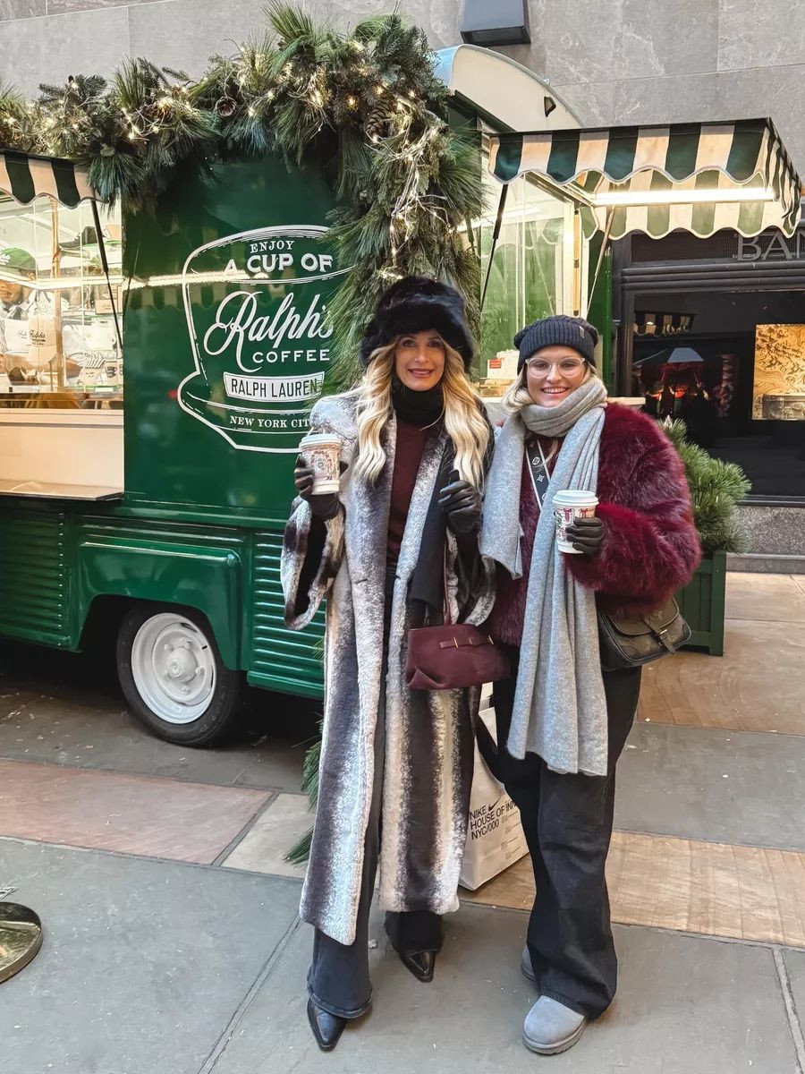 NYC winter outfits done right 🖤❄️ Cozy, chic, and made for miles of walking. I’m wearing my fabulous black & white long faux fur jacket (this one is old, so I linked a similar one!), paired with my favorite burgundy cashmere sweater from Quince—so warm and cozy. I styled it with black mother jeans and my go-to ankle booties that I walked miles in with zero foot pain 🙌 We’re both wearing Quince black leather gloves—a winter essential—and I also linked Allie’s adorable outfit 🖤 She’s wearing a burgundy faux fur jacket with great black denim from Abercrombie & Fitch. Proof that you can stay warm and look fabulous while exploring NYC ✨🗽 Outfit links are up! 

 

#LTKHoliday #LTKootd #LTKFindsUnder100
