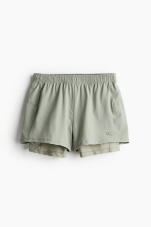 DryMove™ Double-layered Running Shorts - Light beige - Ladies | H&M US | H&M (US + CA)