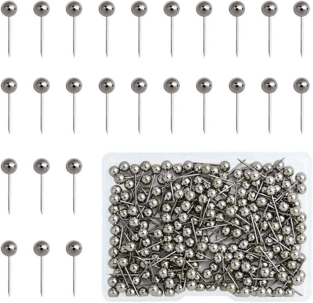 200 Pieces Map Push Pins, Small Round Head Marking Pins, Round Head Push Pin with Point Retro Met... | Amazon (US)