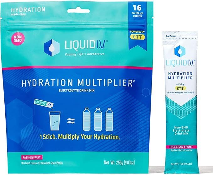 Liquid I.V. Hydration Multiplier, Electrolyte Powder, Easy Open Packets, Supplement Drink Mix (Pa... | Amazon (US)