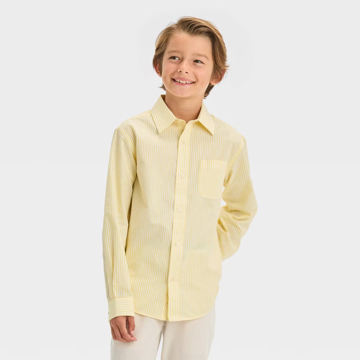 Boys' Long Sleeve Button-Down Shirt - Cat & Jack™ | Target