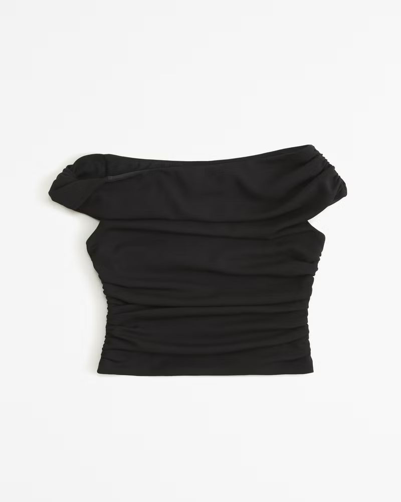 Off-The-Shoulder Crepe Set Top | Abercrombie & Fitch (US)