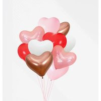 Heart Balloon Bouquet - Red & Pink | Etsy (US)