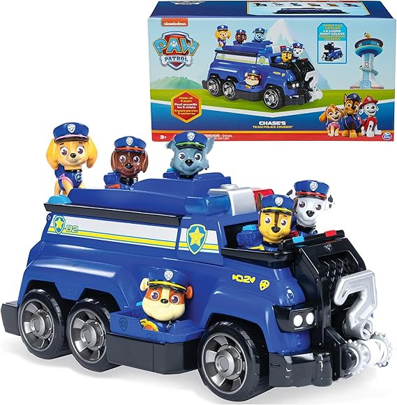 PAW Patrol Team Cruiser, Large Scale Vehicle with Exclusive Chase, Marshall, Skye, Rubble, Rocky ... | Amazon (US)