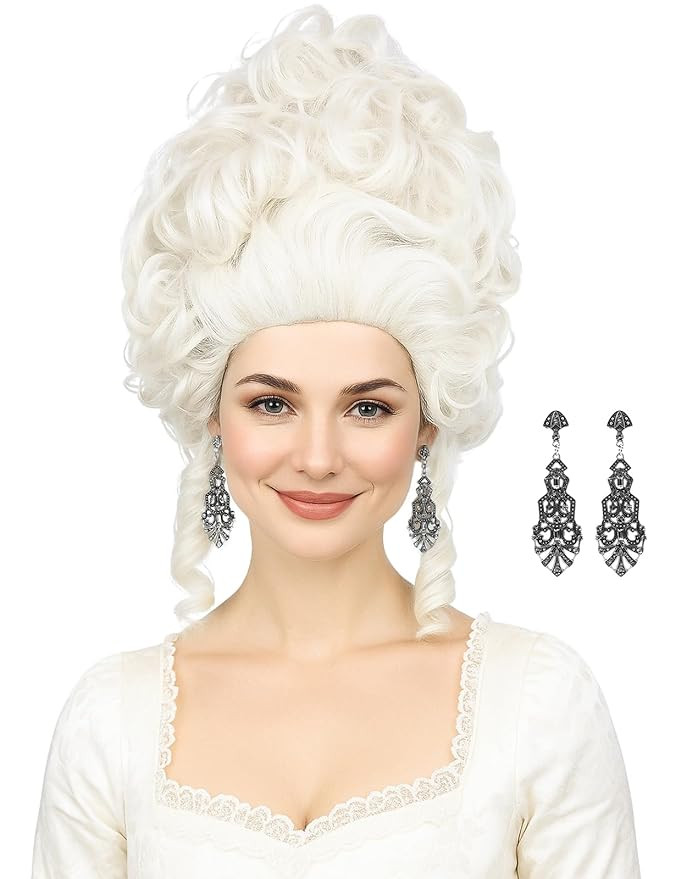 Bettecos Platinum Blonde Wig for Women 18th Century Colonial Style Costume Blond Beehive Wigs fit... | Amazon (US)