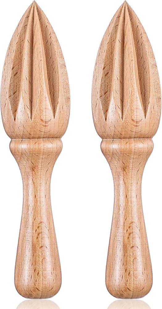 2 Pcs Wooden Citrus Reamer Wood Handheld Hand Citrus Lemon Juicer Easy to Hold Kitchen Juicing To... | Amazon (US)