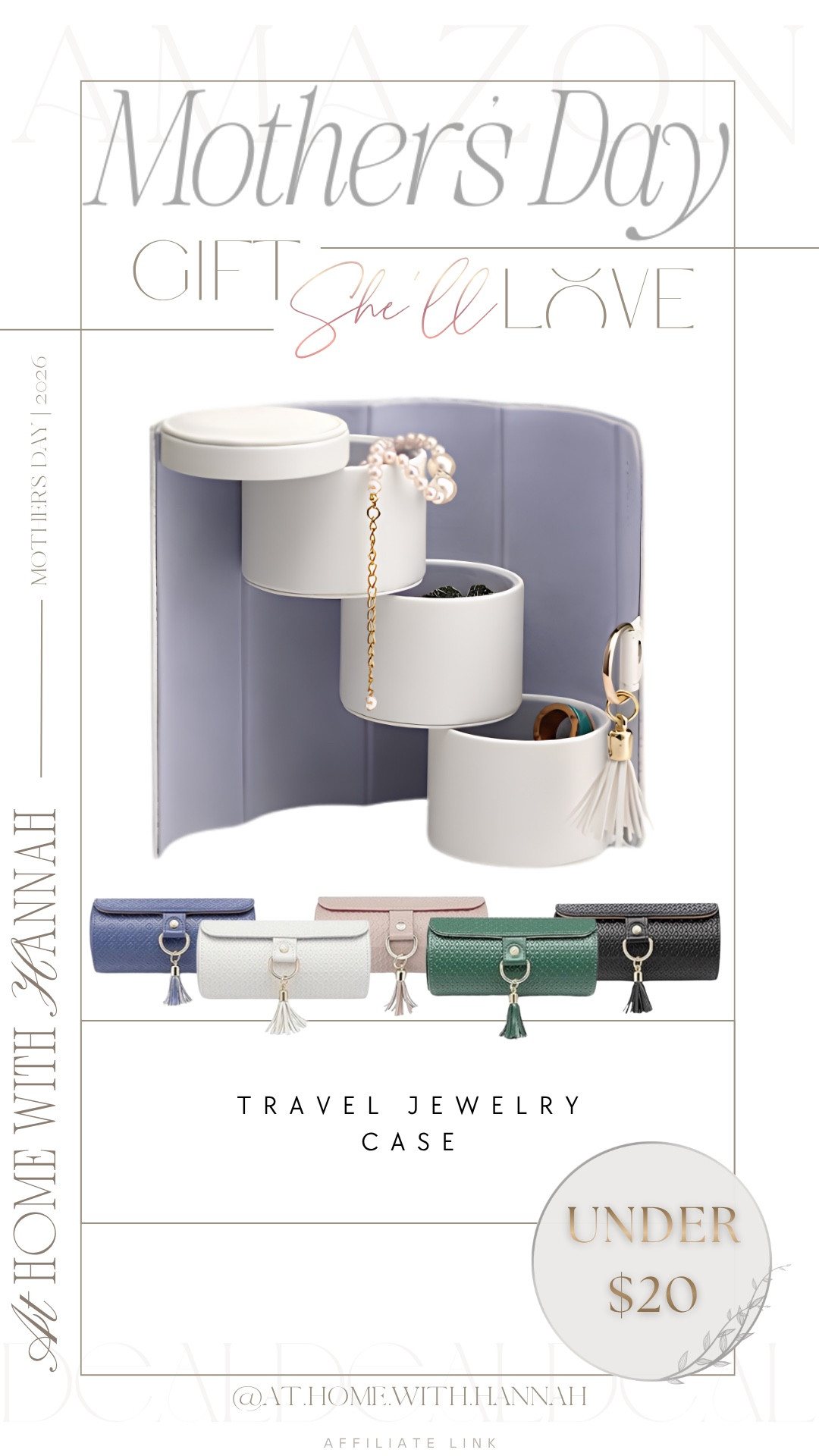 This travel jewelry case is one of those small finds that makes packing feel so much more put together 🤍 It keeps rings, earrings, bracelets, and necklaces organized without taking up a ton of space — such a good under-$20 gift idea too.

If you’re shopping for a travel jewelry case, jewelry organizer, bridesmaid gift, or cute chic Mother’s Day add-on, I linked this one here.





••
travel jewelry case • jewelry organizer • travel jewelry organizer • jewelry case for women • under $20 gift idea • Mother’s Day gift idea • Amazon travel finds • gifts for women • jewelry storage case • LTK travel finds

#traveljewelrycase #jewelryorganizer #travelaccessories #giftideasforher #mothersdayfinds #LTKtravel #LTKfinds #LTKgiftguide

#LTKTravel #LTKMothersDay #LTKgrwm