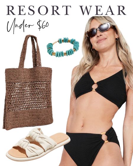 Vacation style all under $60.  A crochet bikini that’s under $60.  The $18 cricket tote that comes in a ton of colors.  The $24 spring salad and a statement turquoise bracelet.

Vacation outfits | beach outfits | pool outfits | resort wear | swimsuit | beach tote | vacation bag

#VacationOutfits #Swimsuit #SpringOutfits #Resortwear#Vacation bag #springbreak

#LTKswim #LTKunder50 #LTKFind