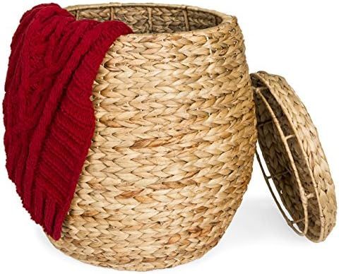 Best Choice Products Round Multipurpose Handcrafted Seagrass Wicker Basket Hamper Seat for Laundr... | Amazon (US)