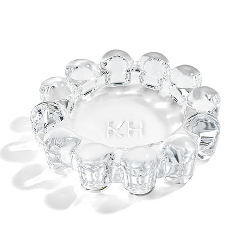 khtumeware 1 Pack Bubble Candle Dish – Chic Clear Glass Candle Dish for Home Decor – Decorative Modern Candle Holder for Small Candles & Diffusers | Amazon (US)