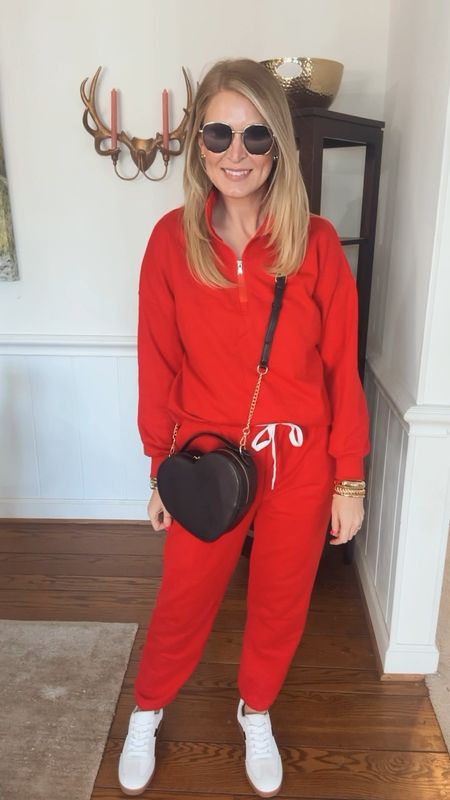 Red Amazon casual set and black heart purse! Make the best casual Valentine’s Day outfit! In size M


#LTKSeasonal #LTKstyletip #LTKfindsunder50
