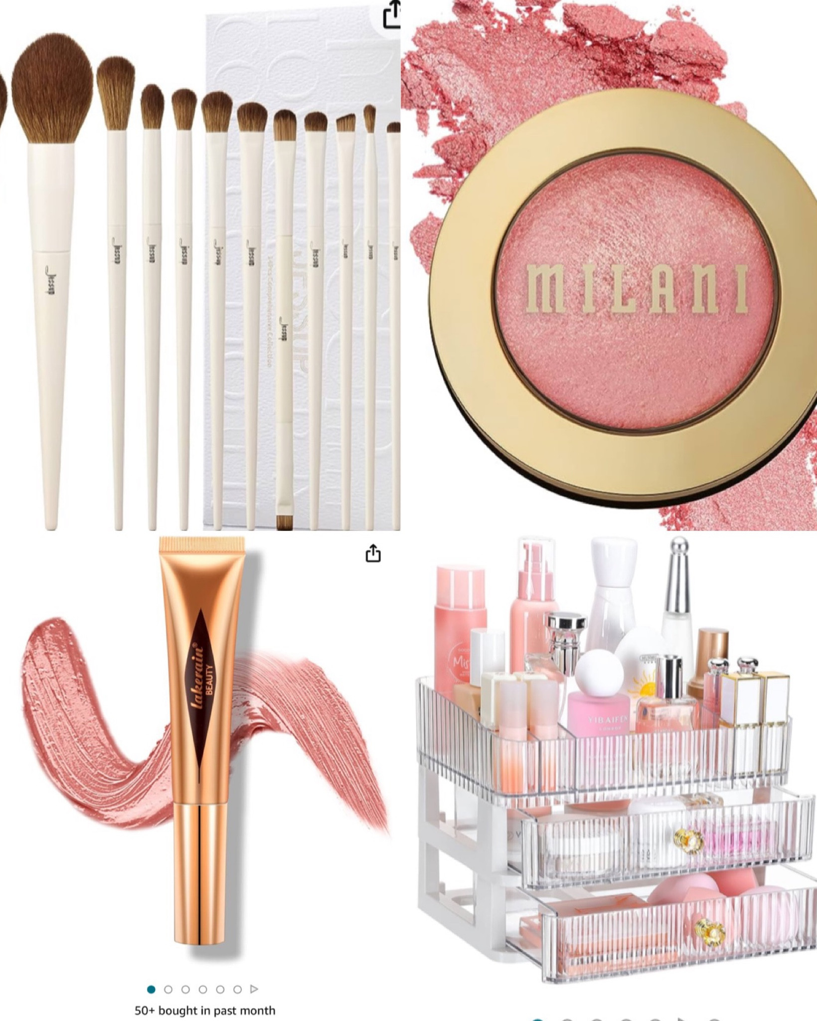 Morphe x Ariel inspired makeup brushes
Melani dolce pink powder blush
Liquid highlight blush
Makeup organizer 
| acrylic organizer | makeup | bedroom | mua | charolette tilbury | 

#LTKbeauty #LTKwedding #LTKstyletip