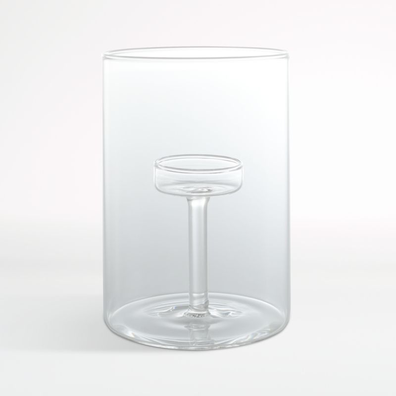 Elsa Large Glass Tealight Candle Holder + Reviews | Crate and Barrel | Crate & Barrel