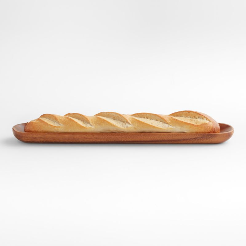 Tondo Acacia Wood Baguette Bowl + Reviews | Crate & Barrel | Crate & Barrel